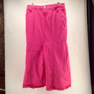 Style Y2K - Hot Pink Denim Skirt - Women's Large 38"